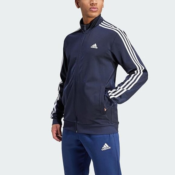 ADIDAS NEW ESSENTIALS WARM-UP 3 STRIPES TRACK Jacket MENS SIZE M / L (H46100) - Picture 5 of 6